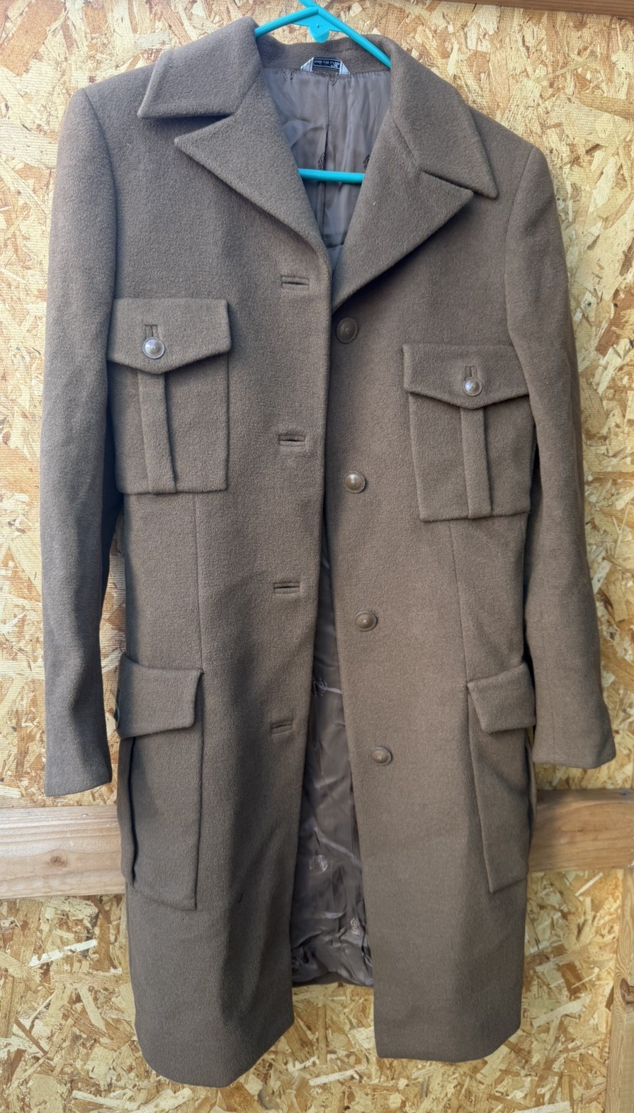 Gianni Versace Couture Vintage Brown Coat Trench Size 40