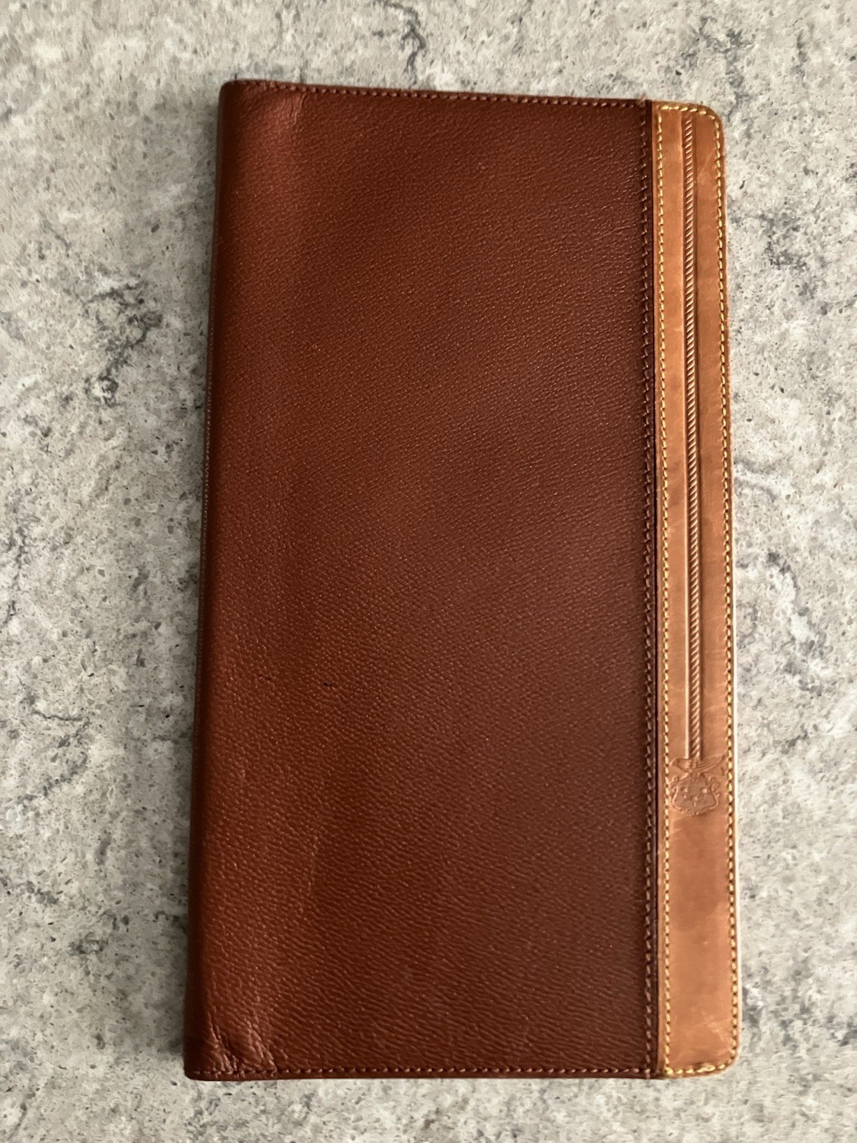 Vintage Paris J.F Martell Leather Passport Holder Wallet