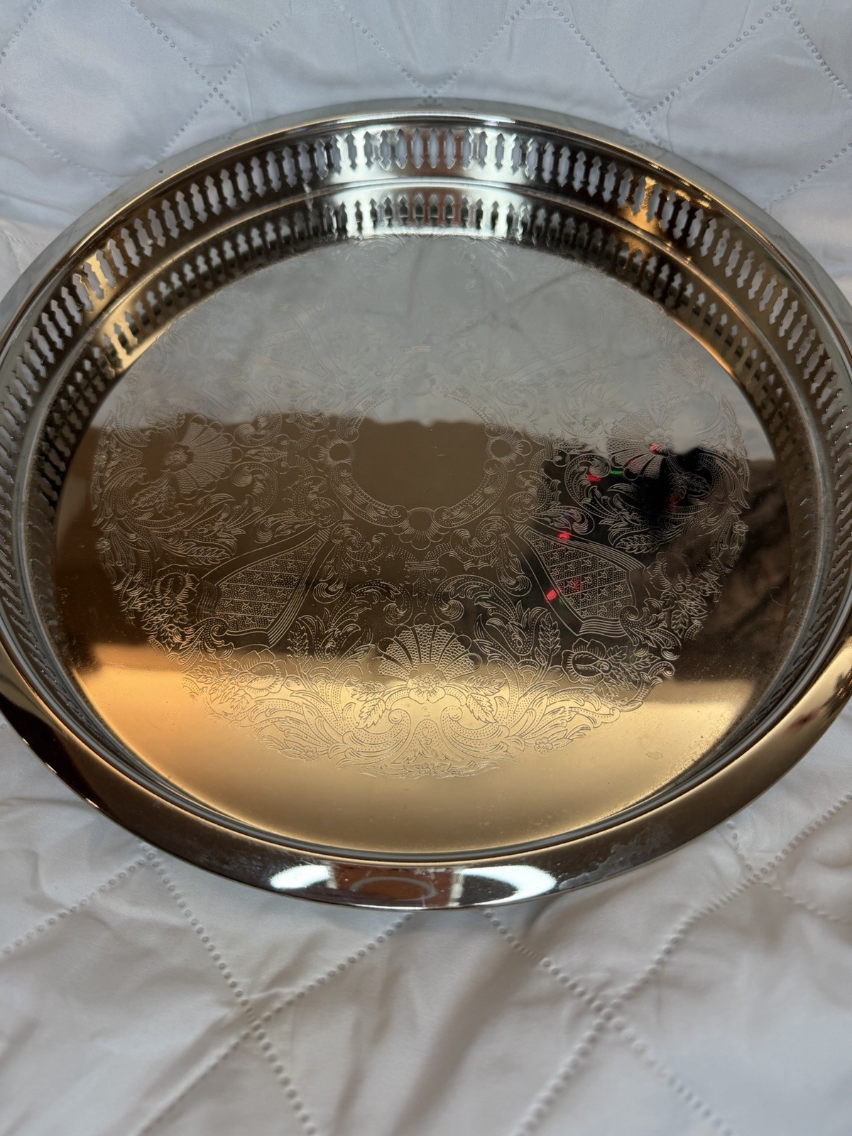 Vintage - Silver Plated Serving Tray, Used But Nearly New!!