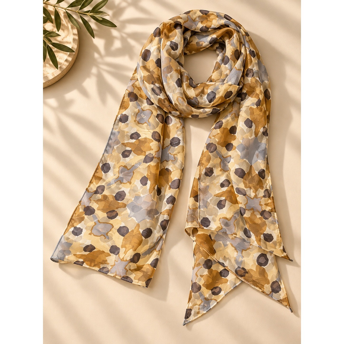 Vintage Vera Neumann Silk Skinny Scarf 120" Floral Abstract Boho Mod Retro Y2K