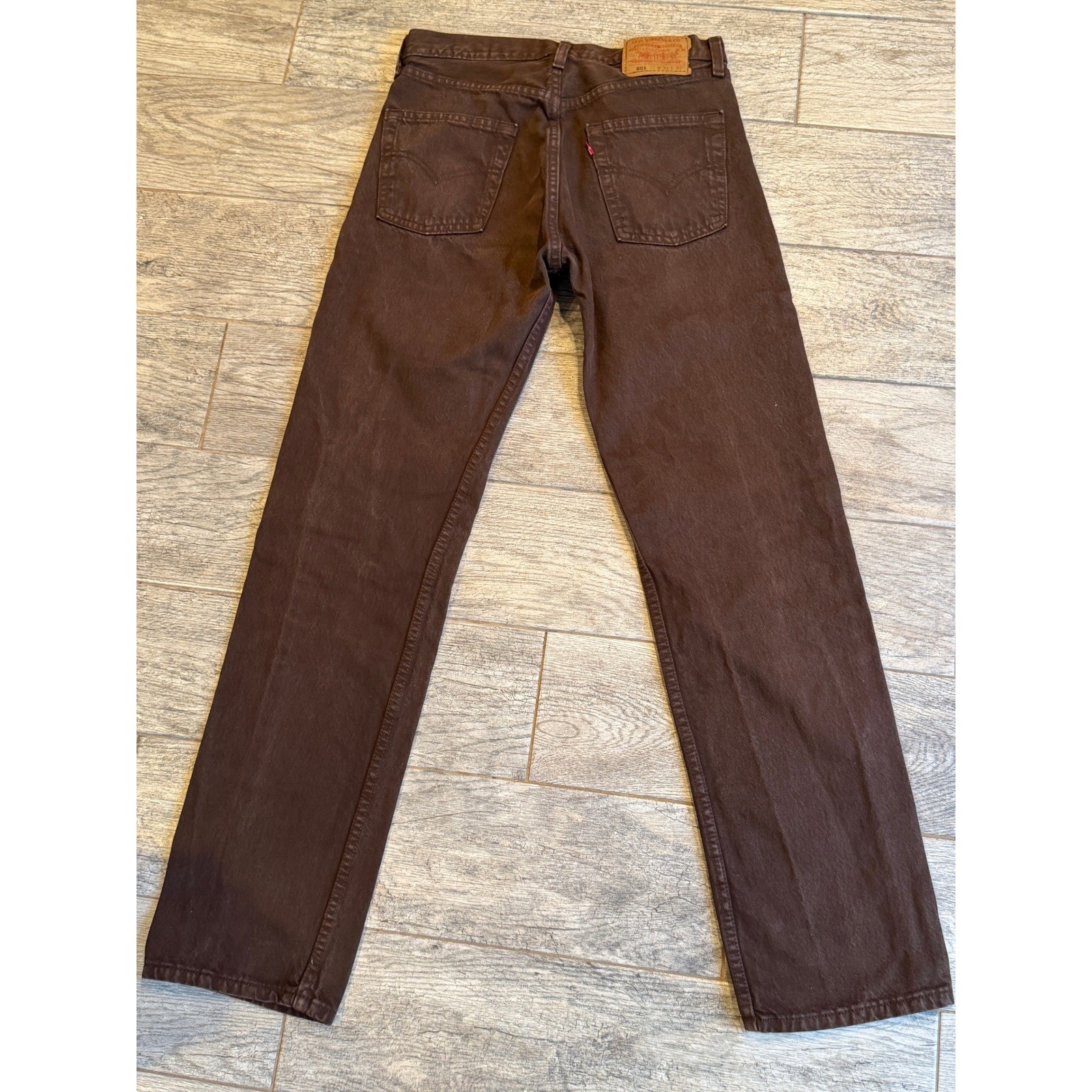 Levis 501 Jeans 31x32 Brown Vintage Denim 31 X 32 USA Straight Mens Levi Strauss