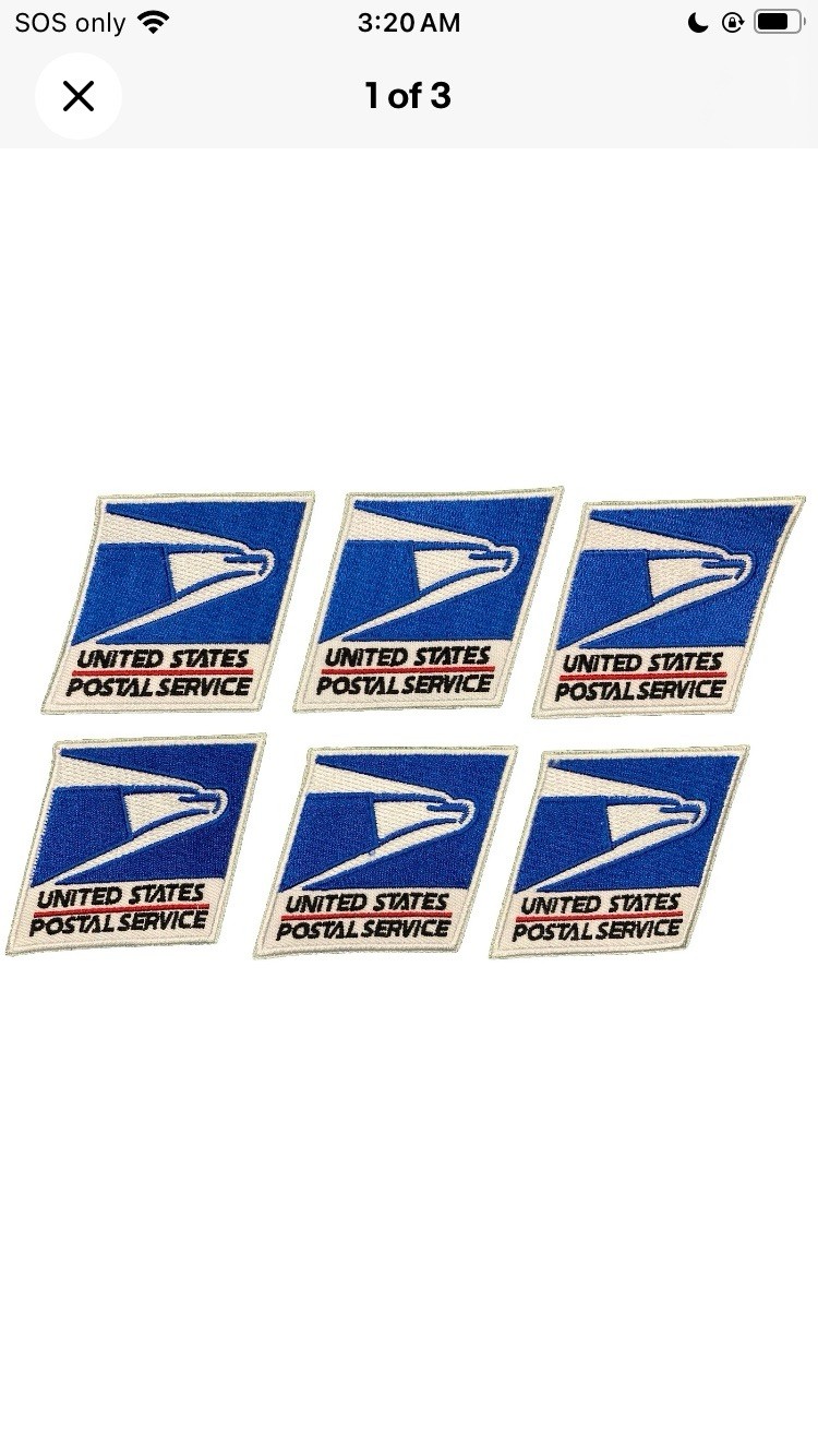 VINTAGE USPS UNITED STATES POSTAL SERVICE ADVERTISING 6 CLOTH PATCH New Lot