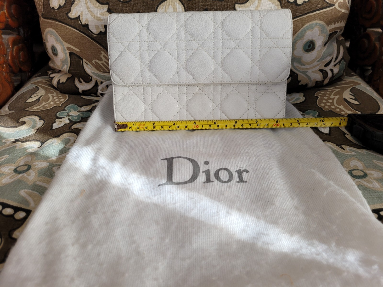 Vintage Christian Dior Ladies White Leather Handbag