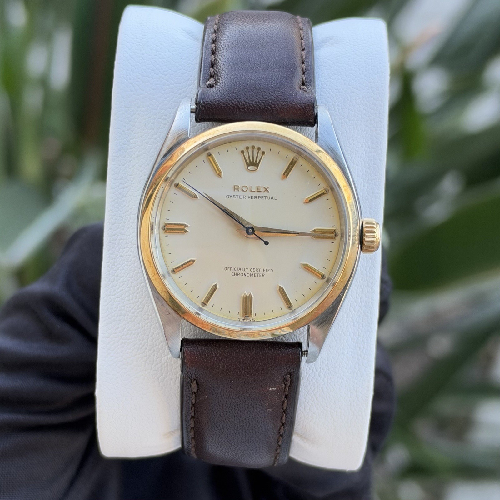 Rolex Oyster Perpetual Ref: 6564 18K Yellow Gold / S. Steel 34mm Vintage Watch