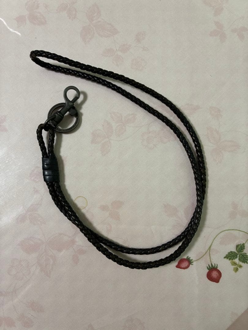 Bottega Veneta Leather Neck Strap Key Holder Key Ring