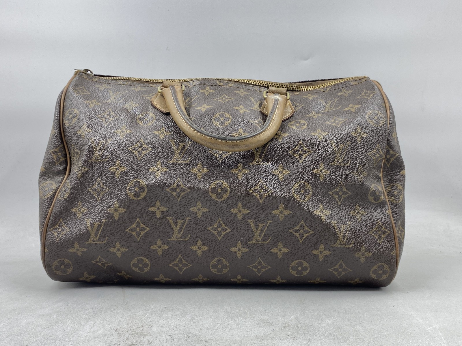 Vintage Louis Vuitton Monogram Speedy 35 Duffle Bag French Co Talon Zipper