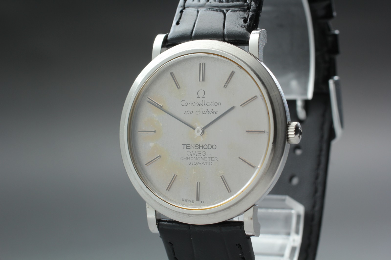 Vintage Omega Constellation TENSHODO Cal.712 Silver Automatic Men's Watch JAPAN