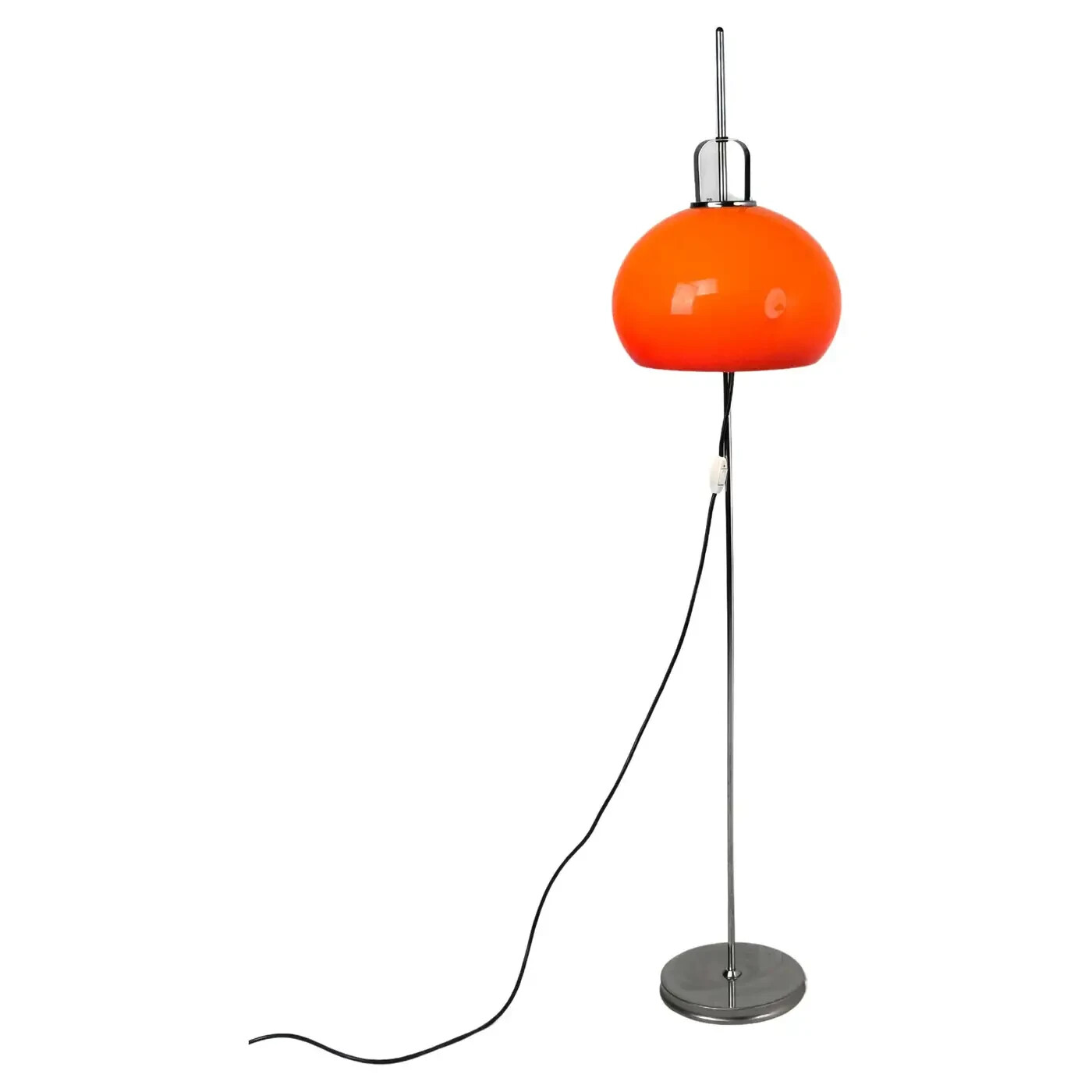 Modern Mid Century Floor Lamp Elegant Lamp  Vintage Orange Floor Lamp Handmade