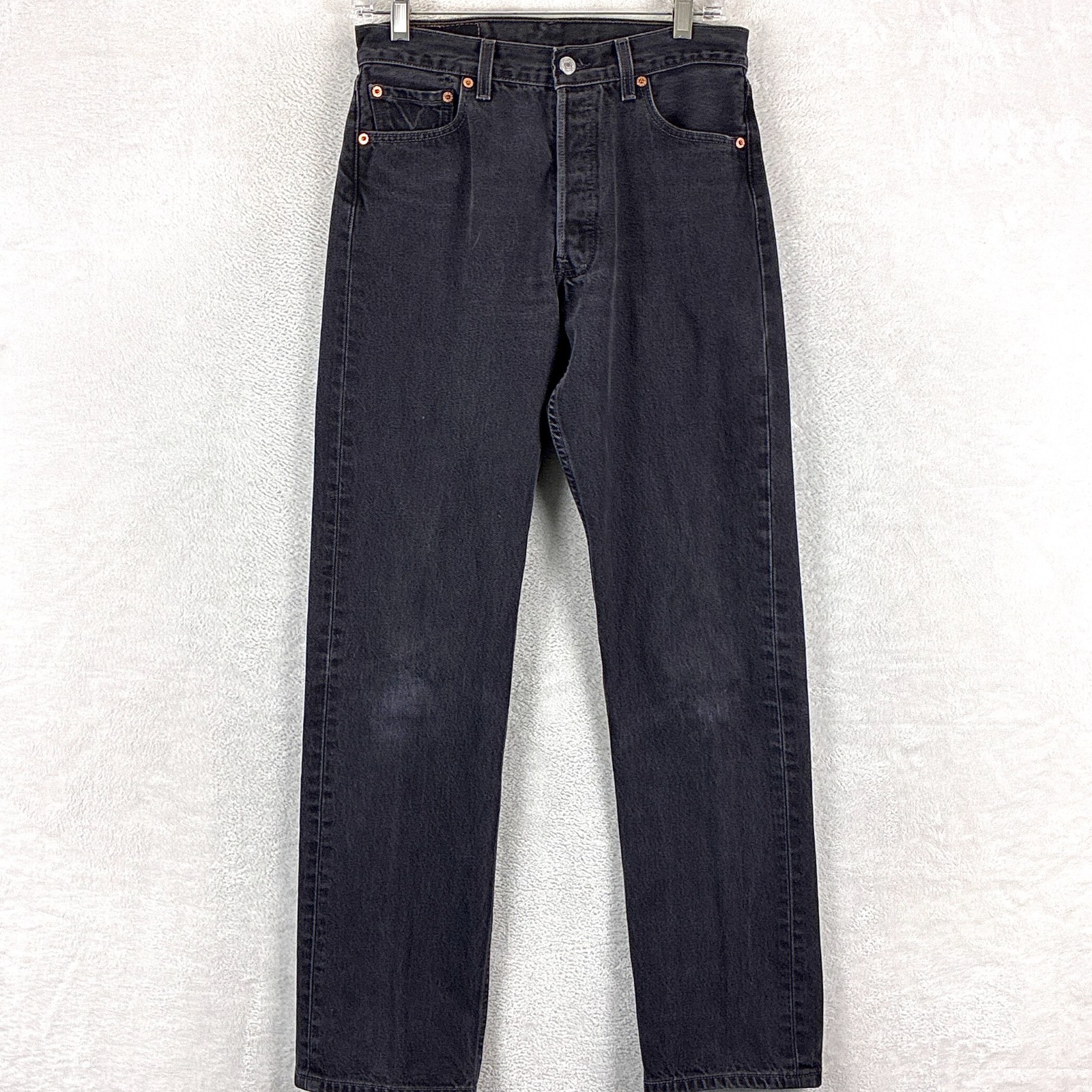 Vintage Levis 501 Jeans Men 30x32 (29x30) Black Light Fade Button Fly Preppy Y2K