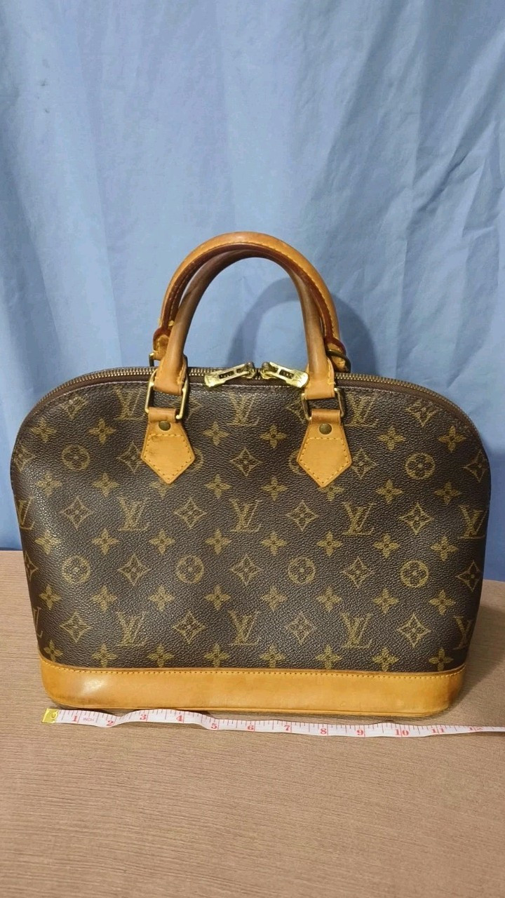 Louis Vuitton LV Alma Used Handbag Monogram Leather M51130 Vintage #FL0033