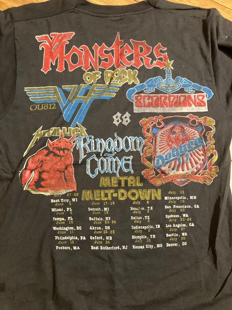 Monsters of Rock Vintage T-Shirt, 1988 Band tee Double sided S-5XL PA4698