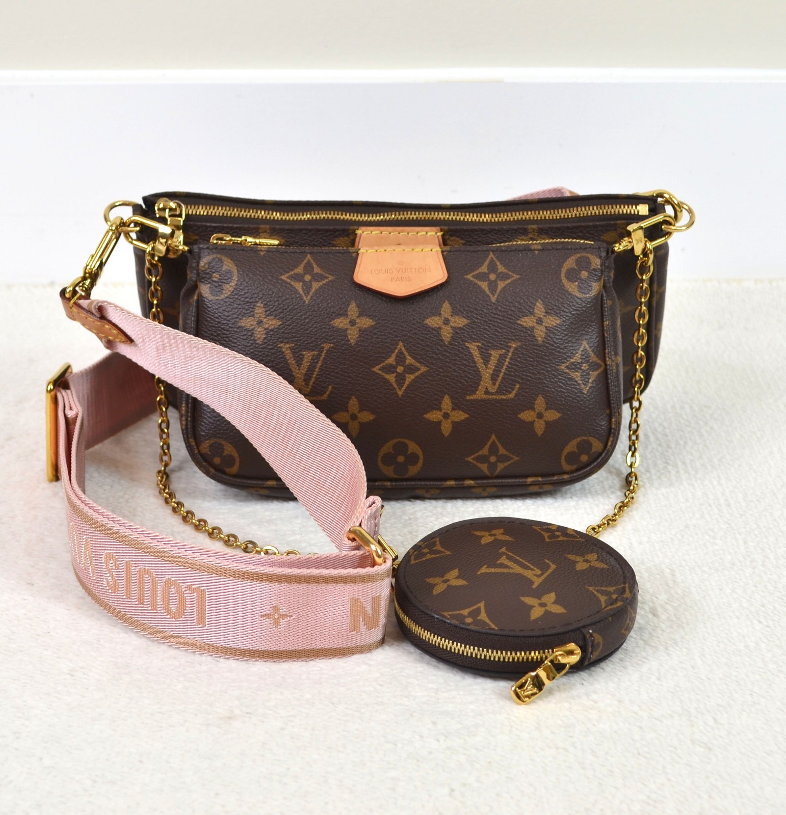 Louis Vuitton Multi Pochette Accessoires Monogram Shoulder Bag Handbag Purse