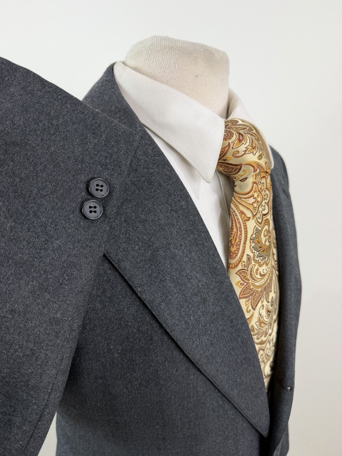 VTG Southwick Men’s Gray Sharkskin Wool Tweed Suit Sz 42 R Pants 36 X 30 Vintage