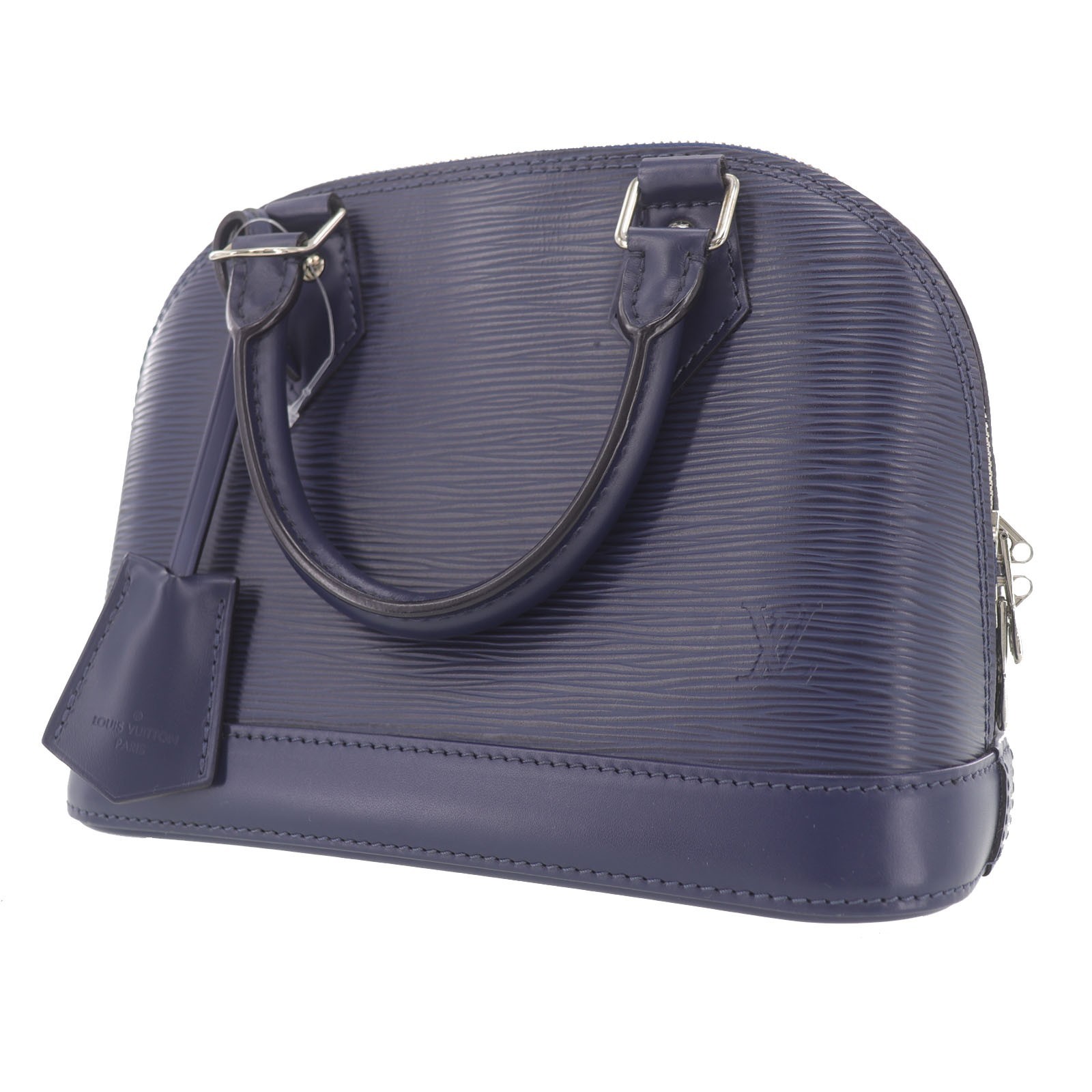 LOUIS VUITTON LV Alma BB Used Hand Bag Epi Leather Myrtille M5214G #EH865 H