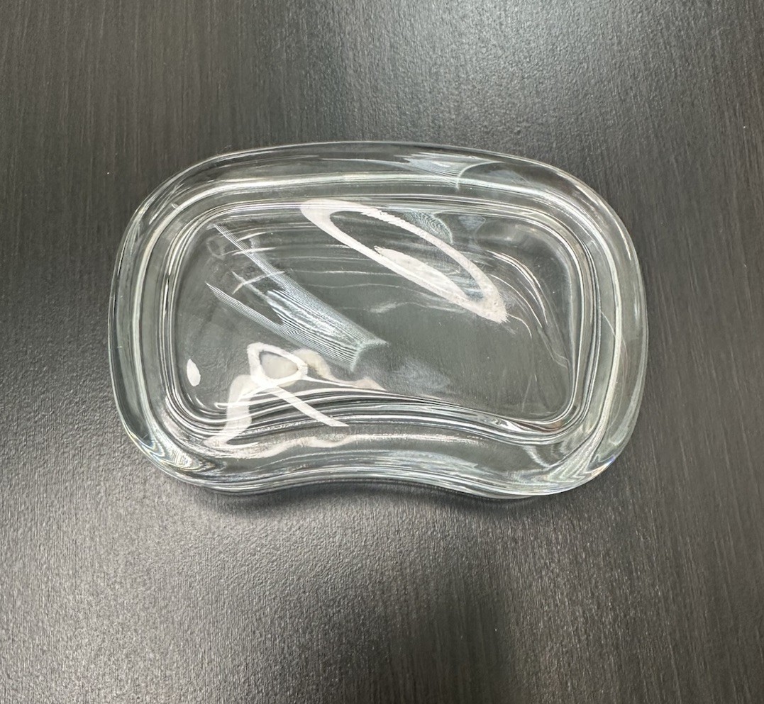 Elsa Peretti Tiffany & Co Crystal Jewelry/ Trinket Box Wave Kidney New In Box