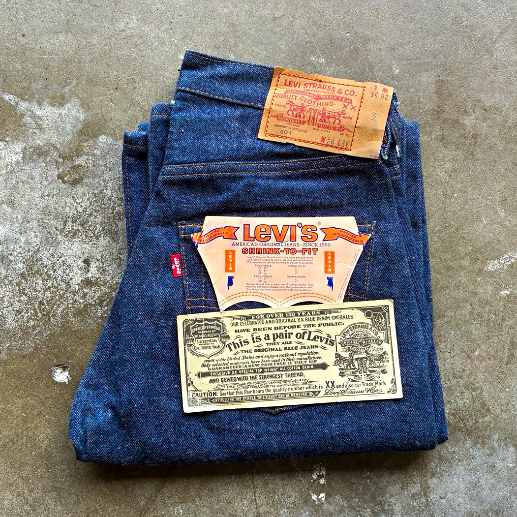 Vintage Dead Stock Levis Redline Selvedge 501 Jeans 1980s