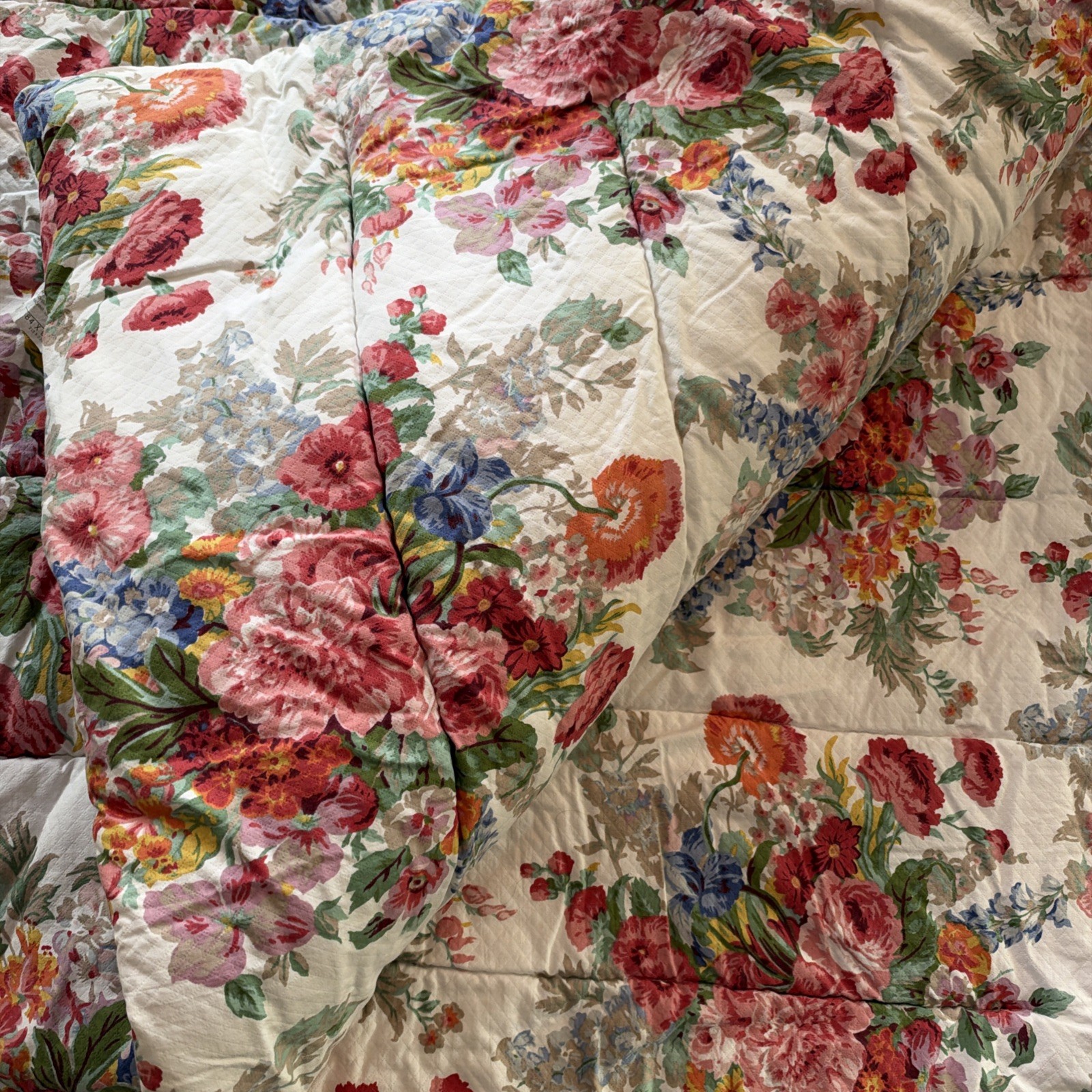 Vintage Ralph Lauren Full Queen Double Floral Comforter 84 X 72 Heavy 8 Lb