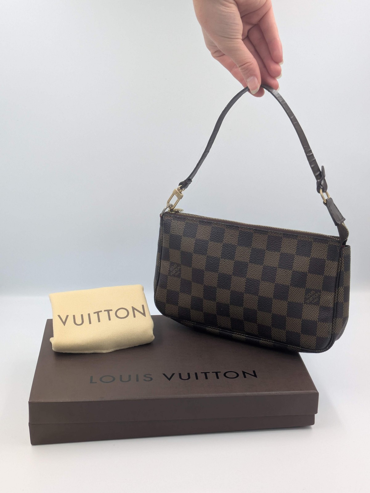 Sac Louis Vuitton Pochette Accessoires Damier Ébène Vintage - Boîte et dust bag