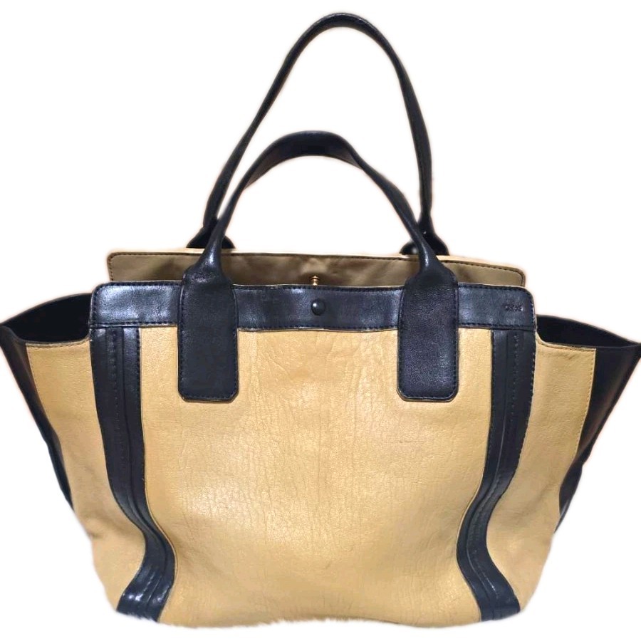 CHLOÉ Vintage Handbag / Shopper - Beige / Black - B2YR81 - Made in Italy