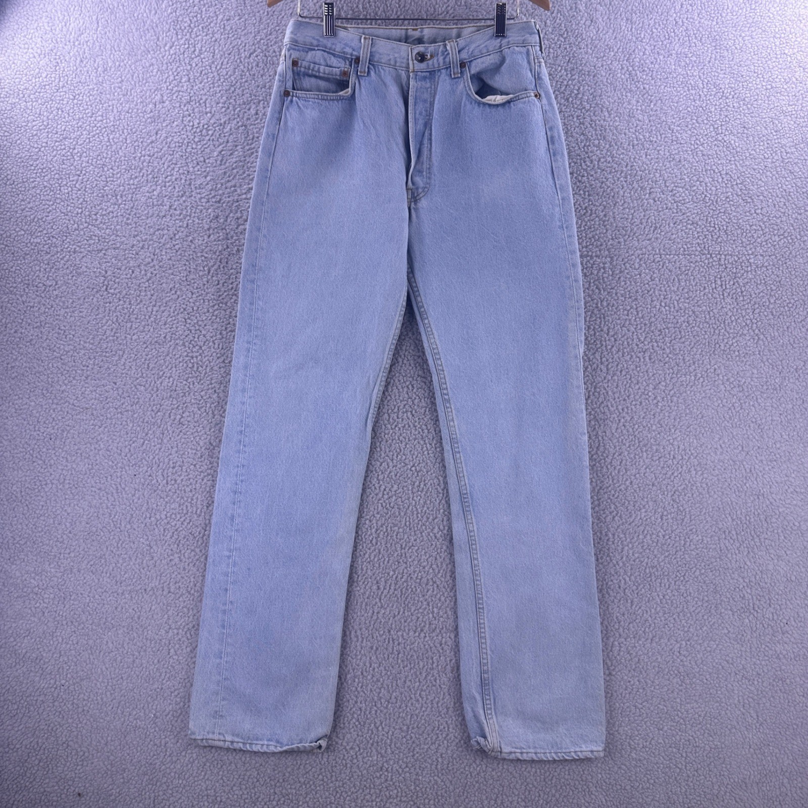 Vintage Levis 501 0117 Mens Light Wash Denim Straight Leg Jeans Made in USA