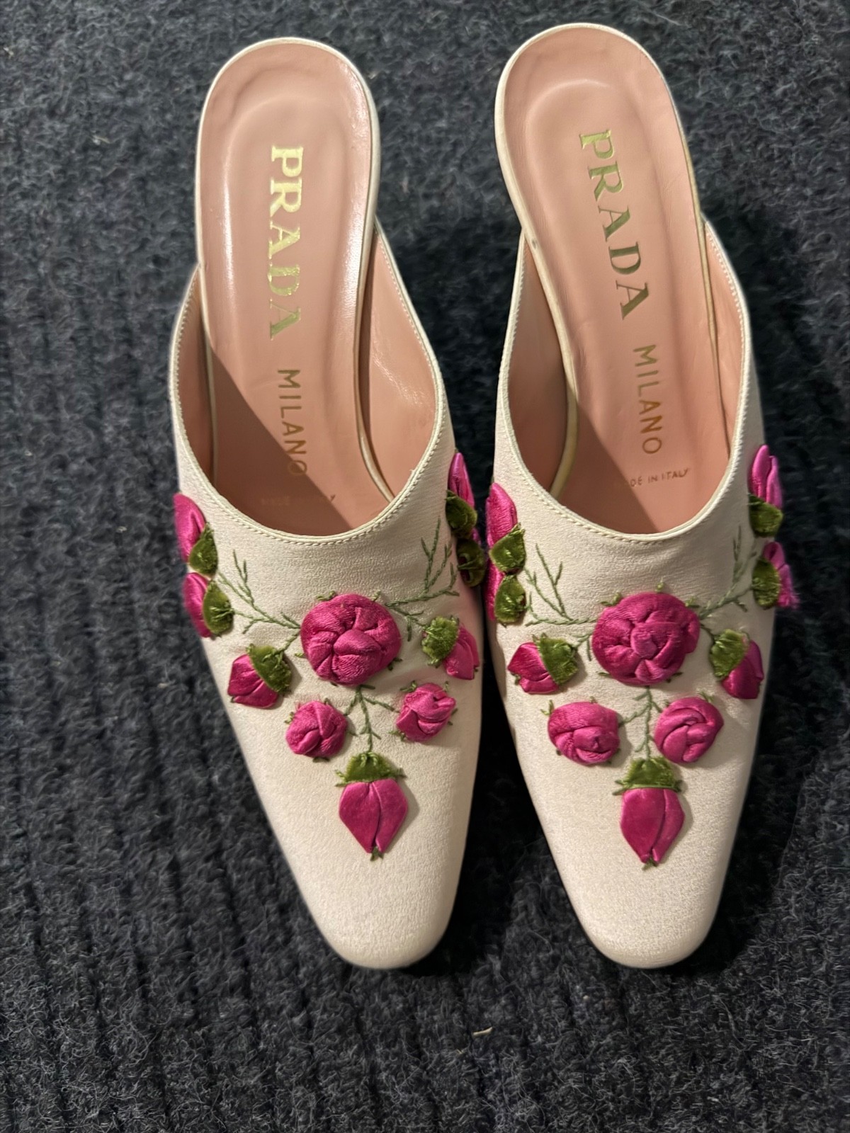 Vintage Prada Rosette Heels - Brand New Size 39