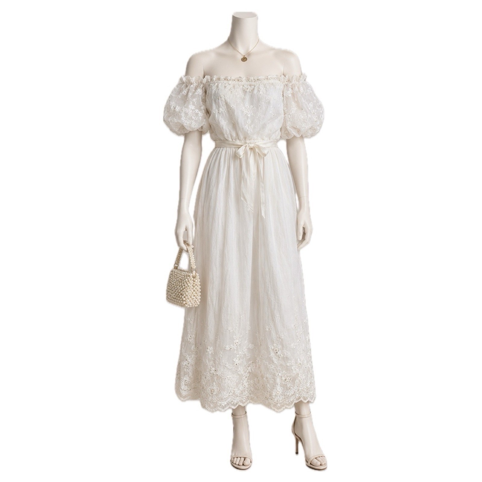VINTAGE WEDDING DRESS 1970s Union-Made In USA Romantic Prairie Gown | Sz XS/S