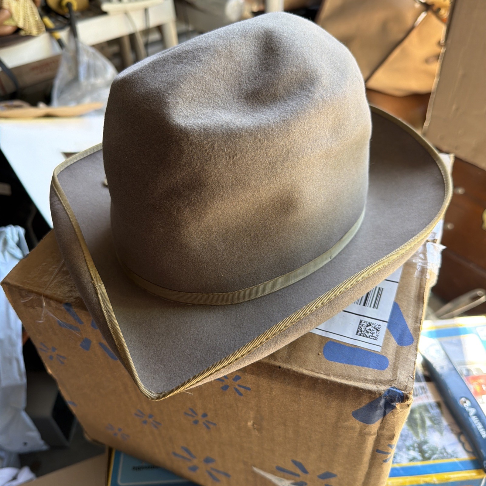 Vintage 1950s Royal Stetson Stratoliner Fur Felt Fedora Hat Barth's No Size See