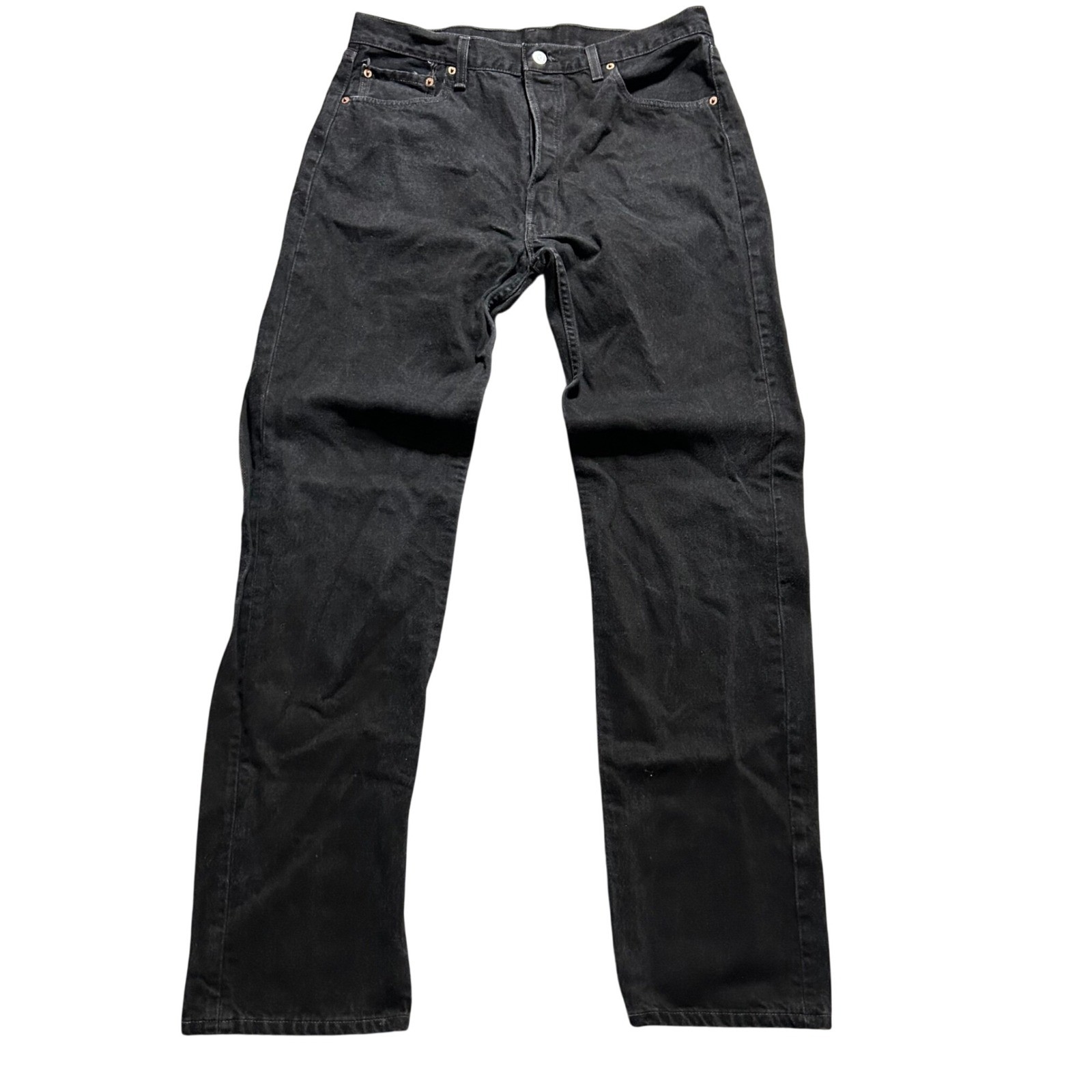 Levis 501 Jeans Mens 35x34 Black Vintage Made in USA Button Fly Straight Leg 90s