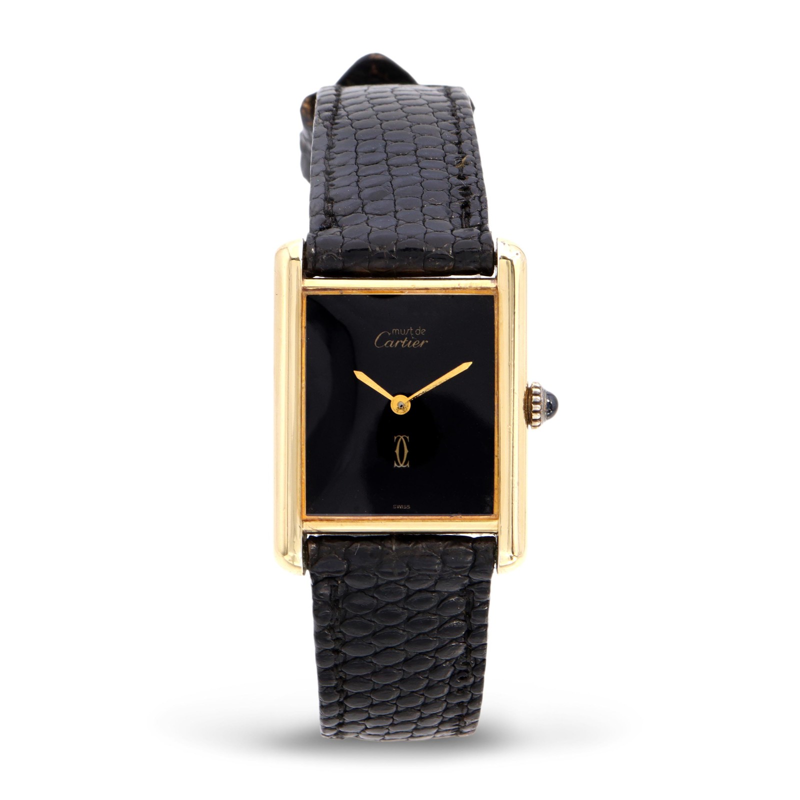 Vintage Must de Cartier Tank Vermeil Hand-Wind Watch