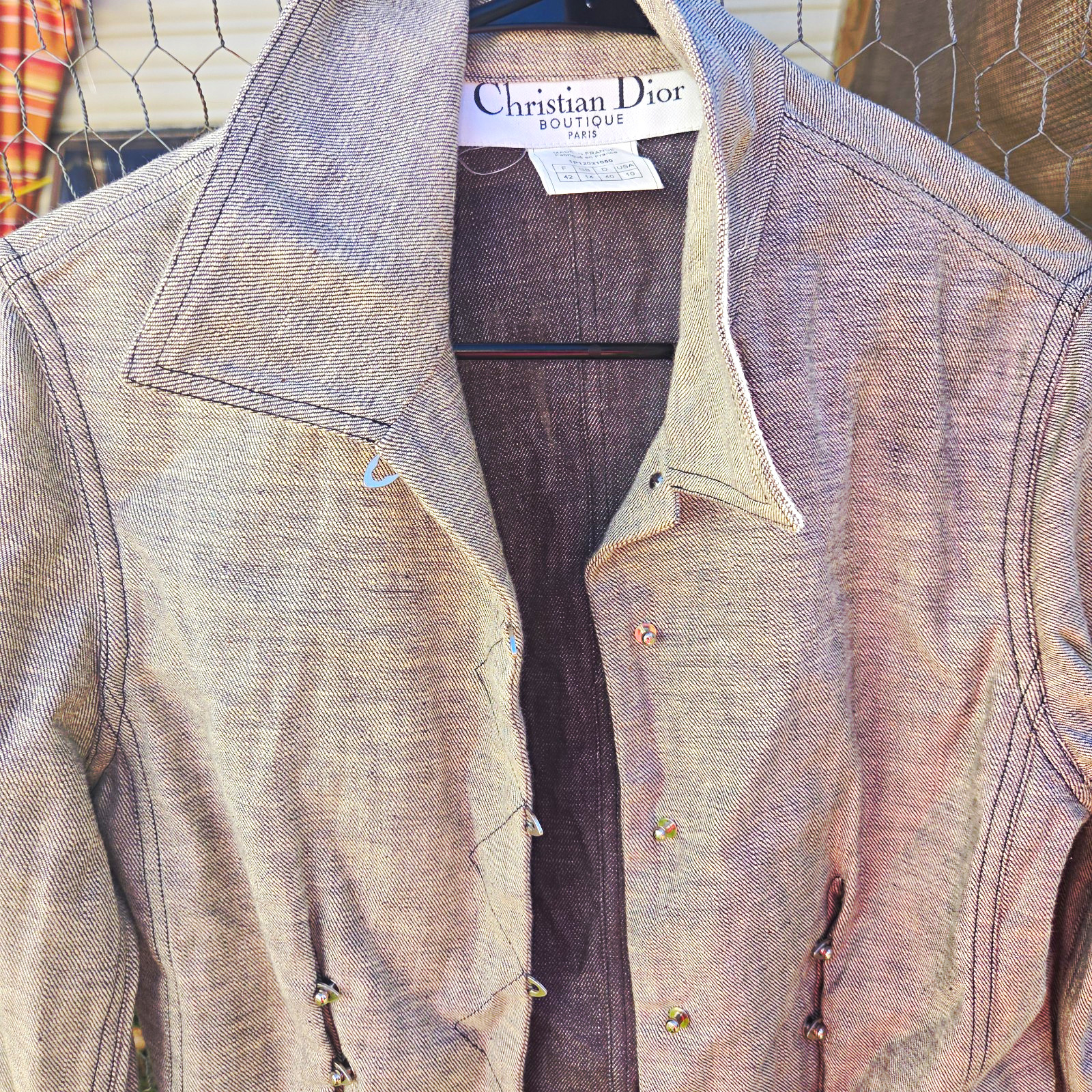 vintage designer chritian Dior corset style jacket