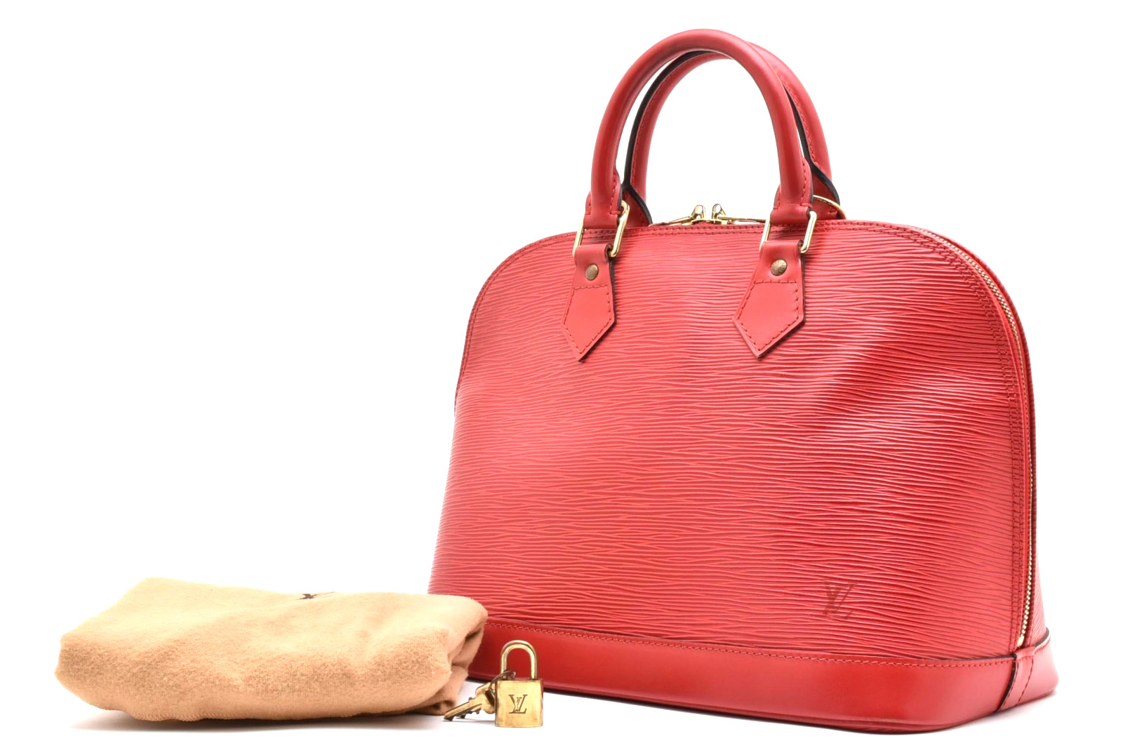 Louis Vuitton Epi Alma M52147 Handbag Red  Leather Good Vintage From Japan