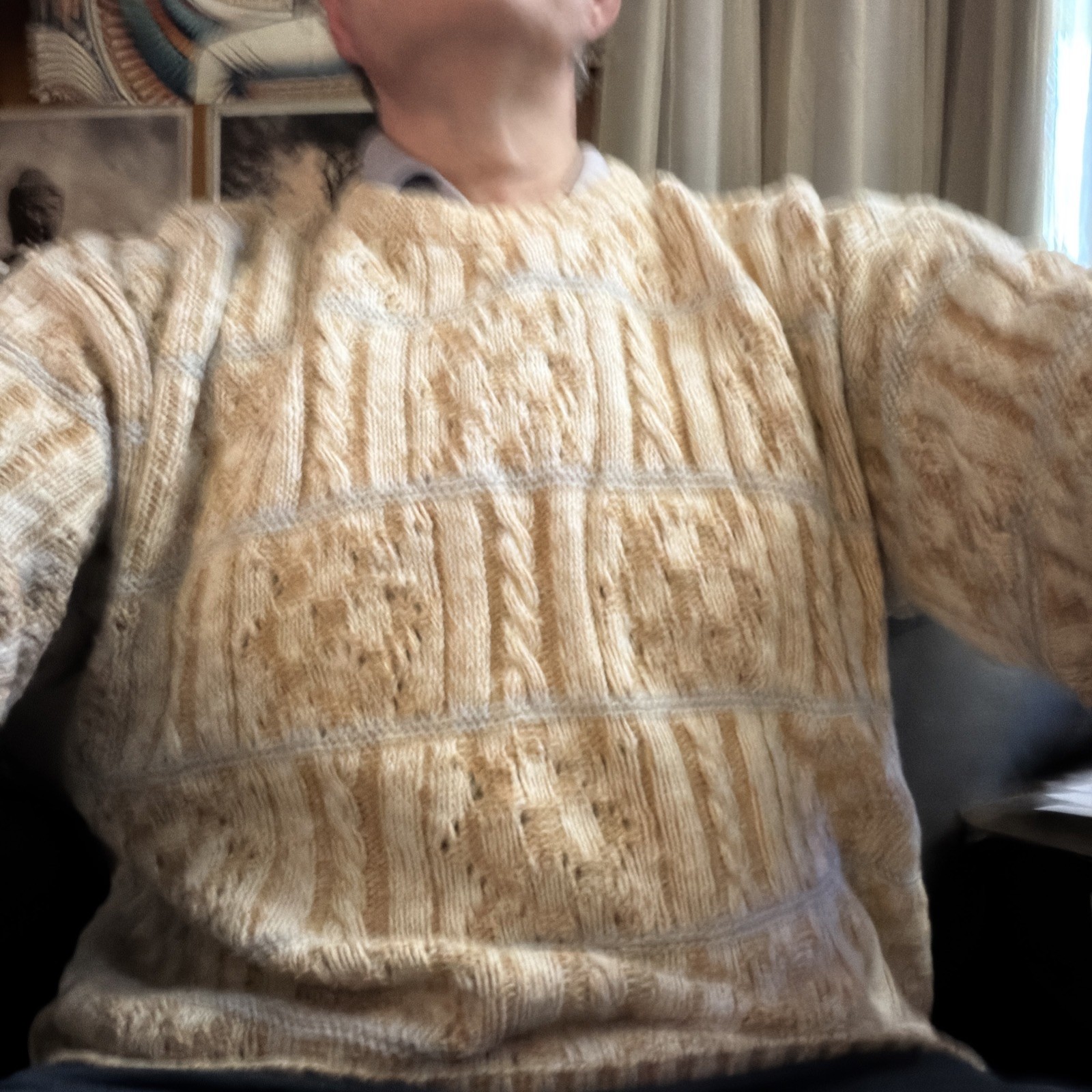 Vintage Christian Dior Sweater Mens Medium Knit Crew Pull Over Designer Grandpa