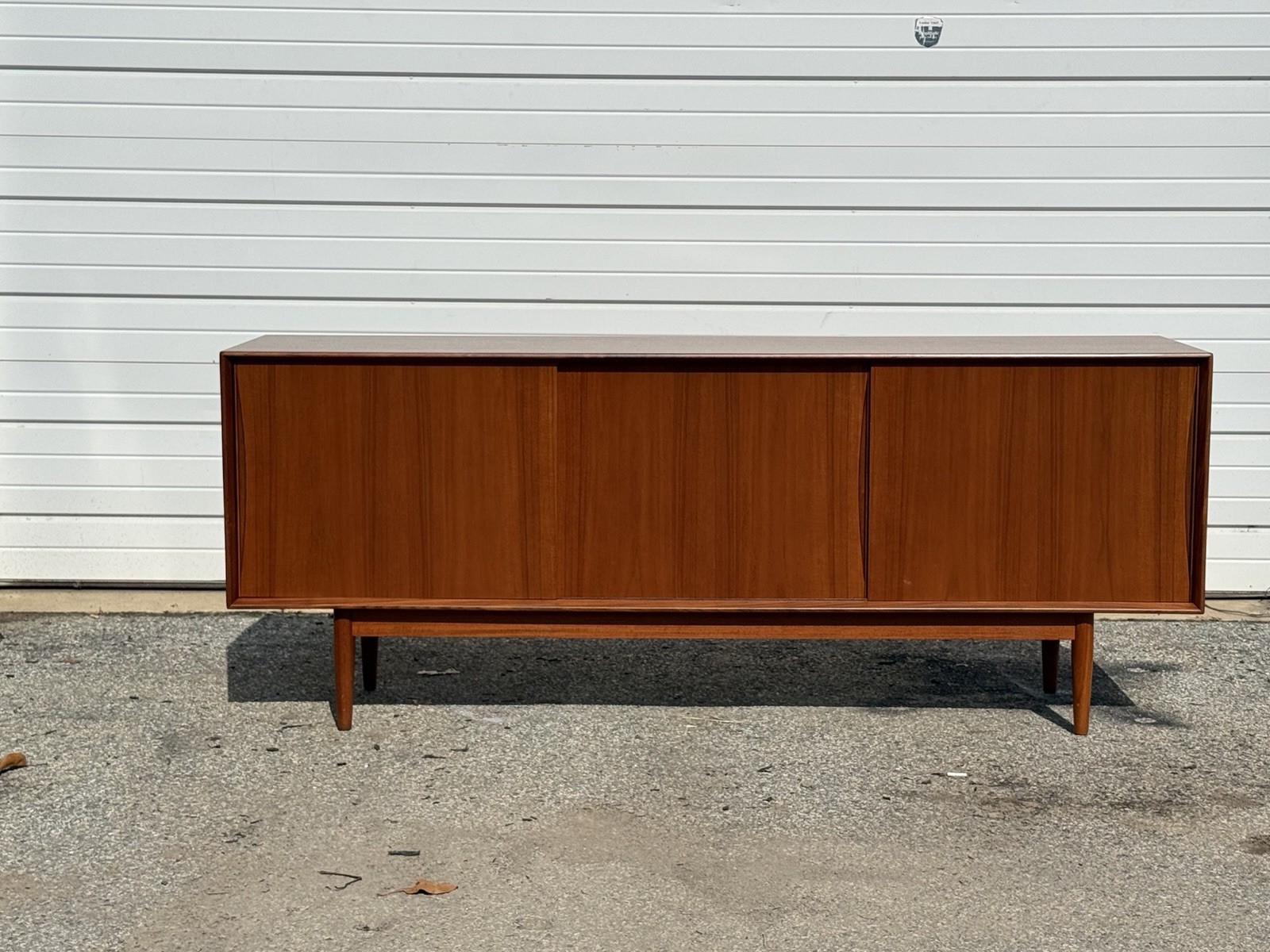 Vintage Danish Modern Teak Credenza / Sideboard Attributed to Fredrik Kayser