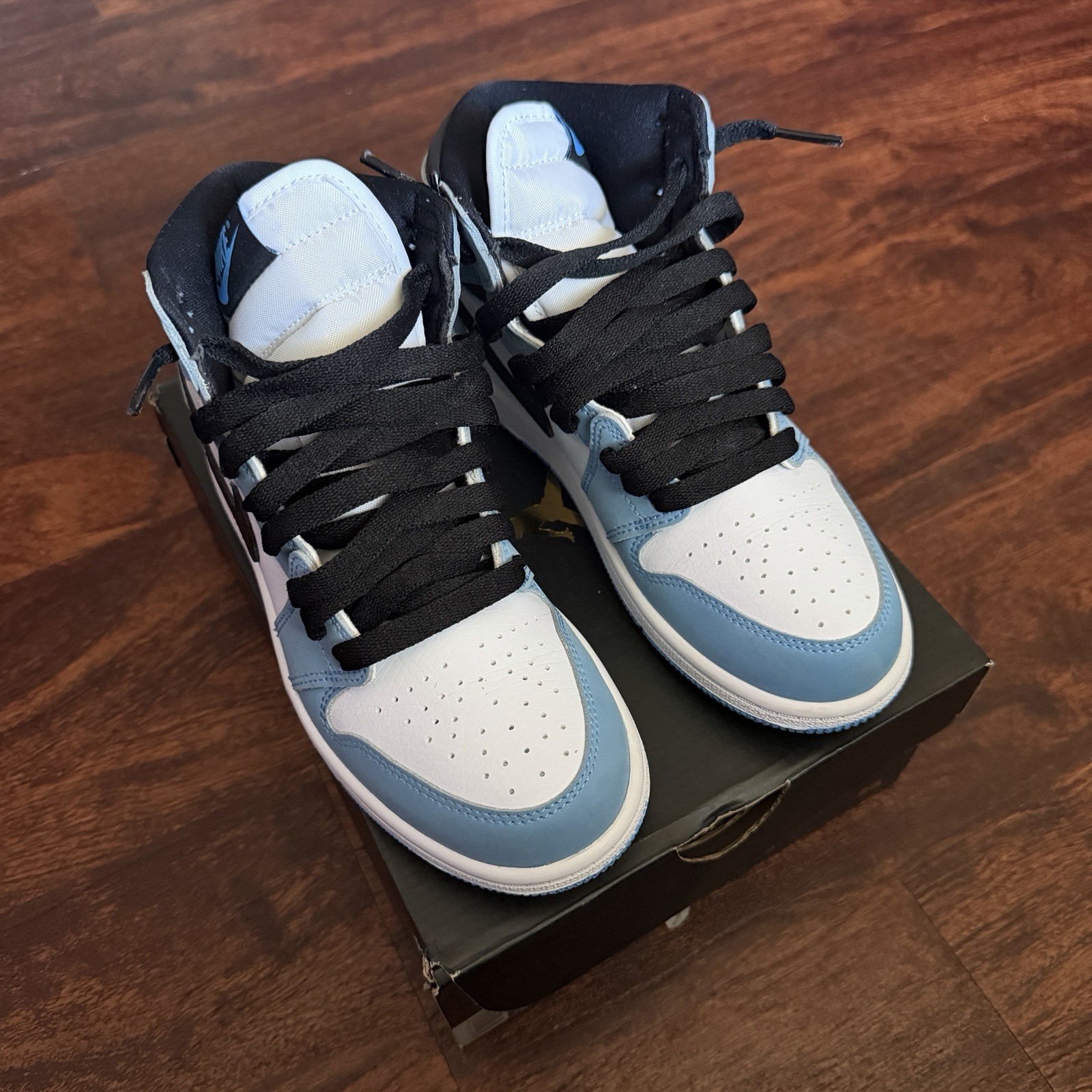 Nike Air Jordan 1 Retro High OG Blue White AQ2664-134 Youth 3Y
