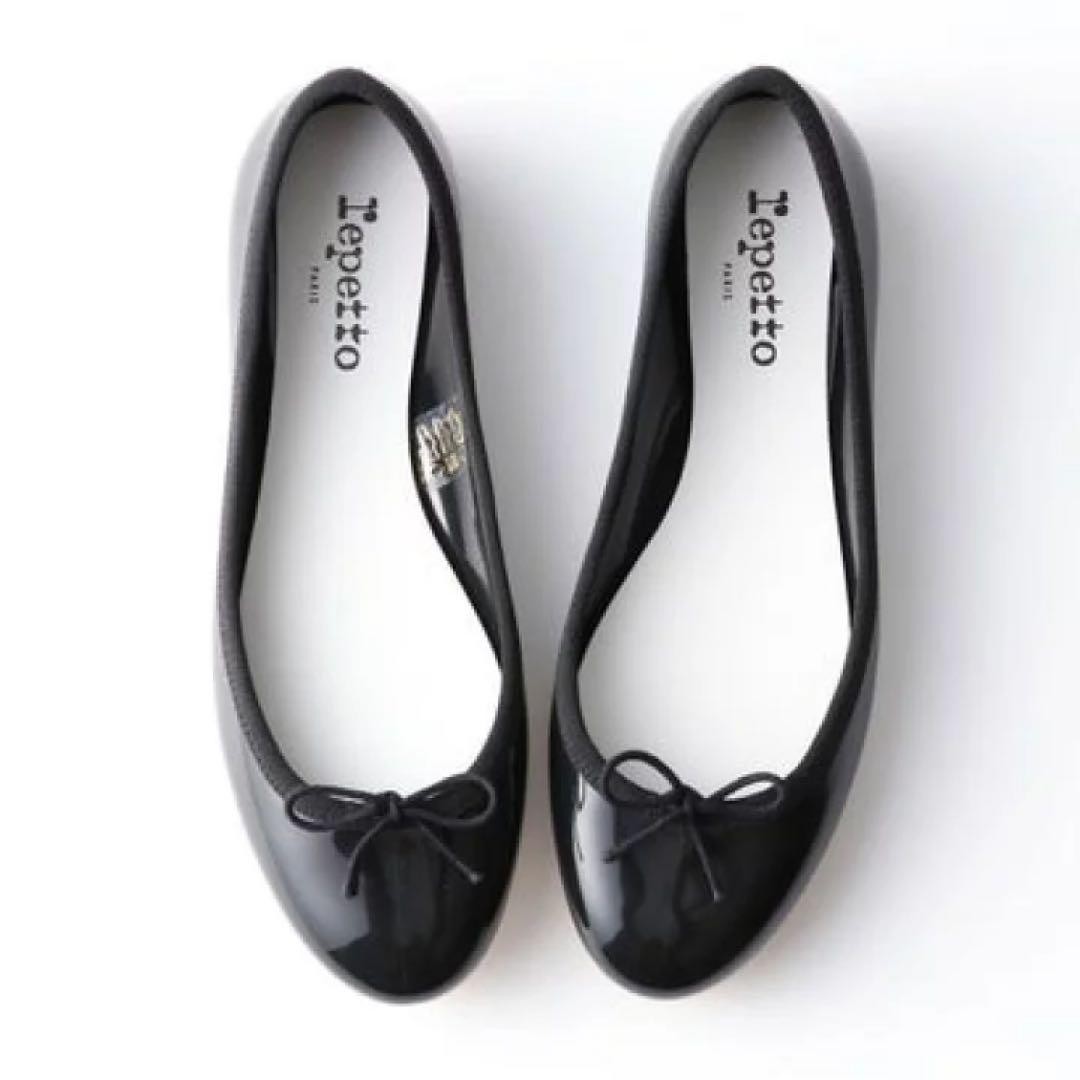 Repetto Cendrillon Baby Ballet Flats US 6 EU 37 Black Rubber Excellent