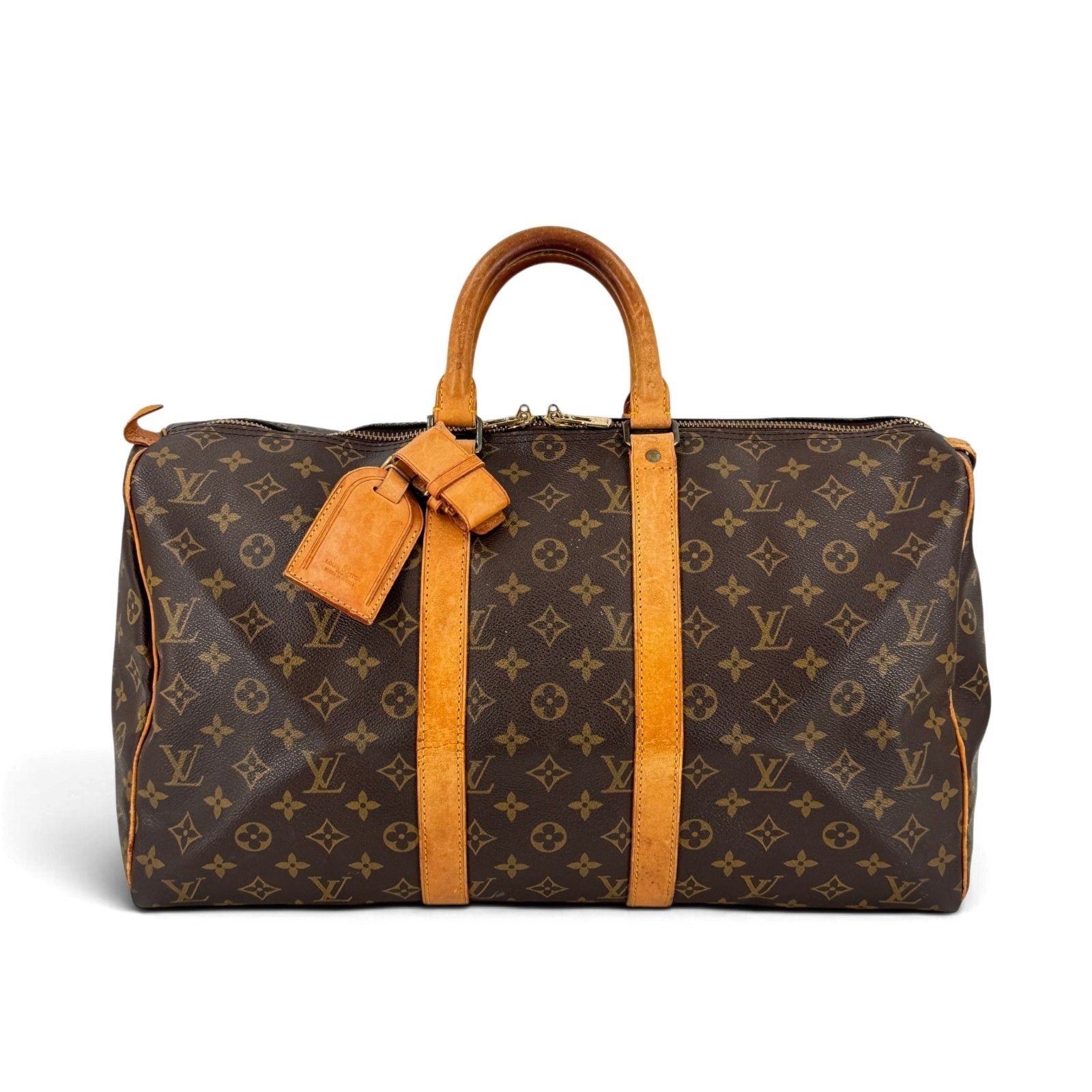 LOUIS VUITTON Keepall 45 Monogram Canvas Brown Vintage Travel Duffle Bag M41428
