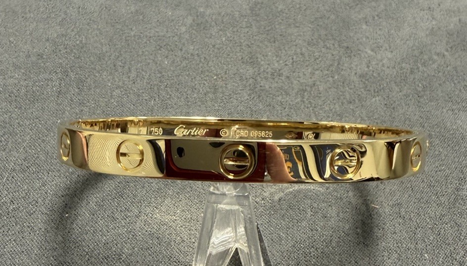 Cartier Love Bracelet Yellow Gold Size 17 Just Polished