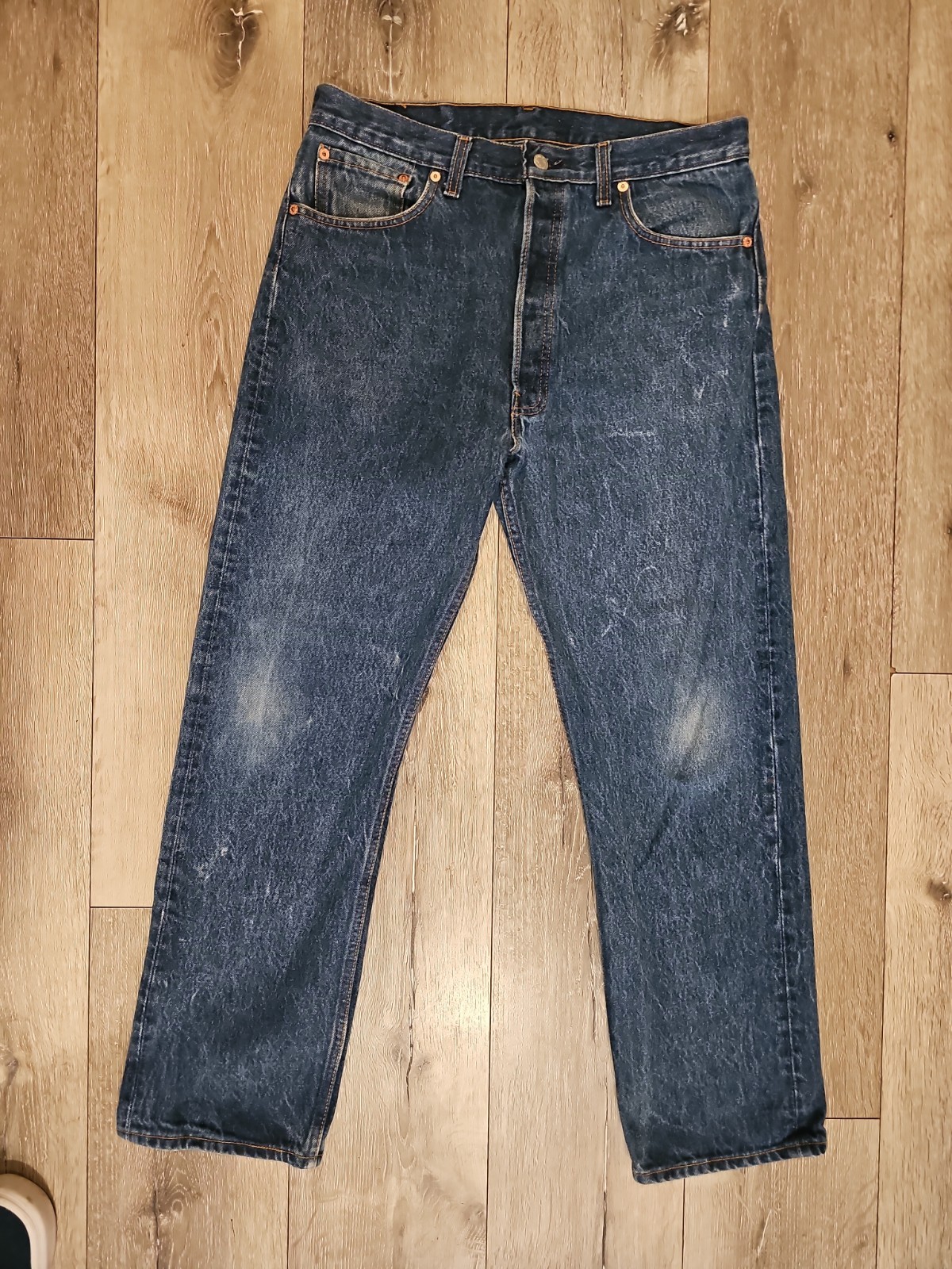 Vintage 1993 Levis 501 XX Dark Indigo USA Jeans San Angelo 552 Size 36x32 