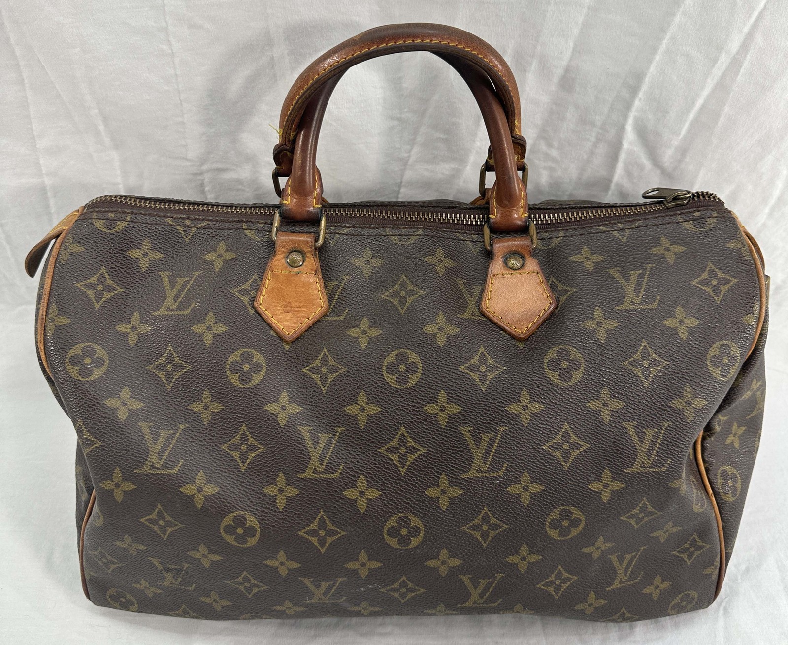 Vtg Rare! 1983 Louis Vuitton Speedy 35 Monogram Satchel Bag SA833