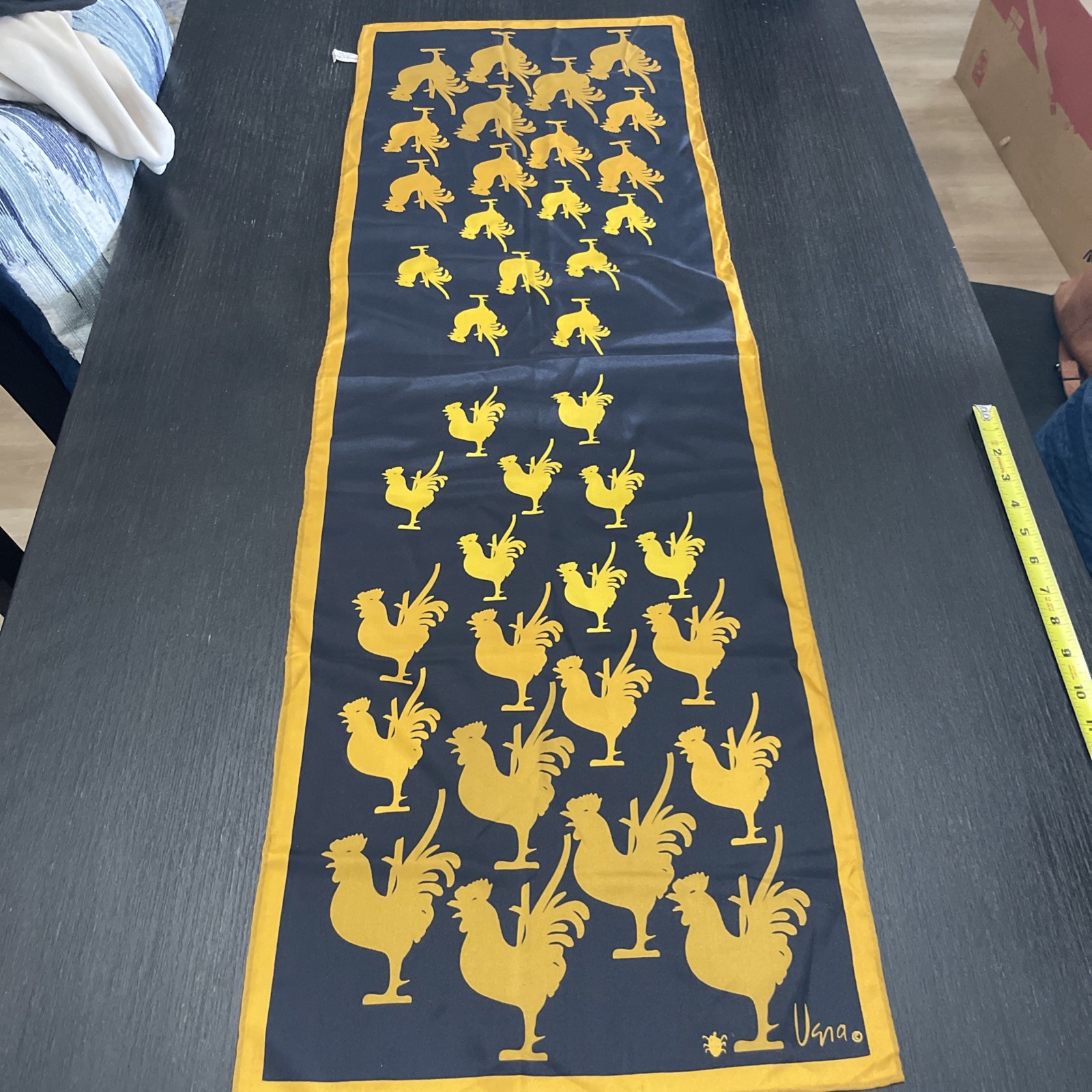 Vintage Vera Neumann Signed Silk Scarf Mid Century ModernRooster Print