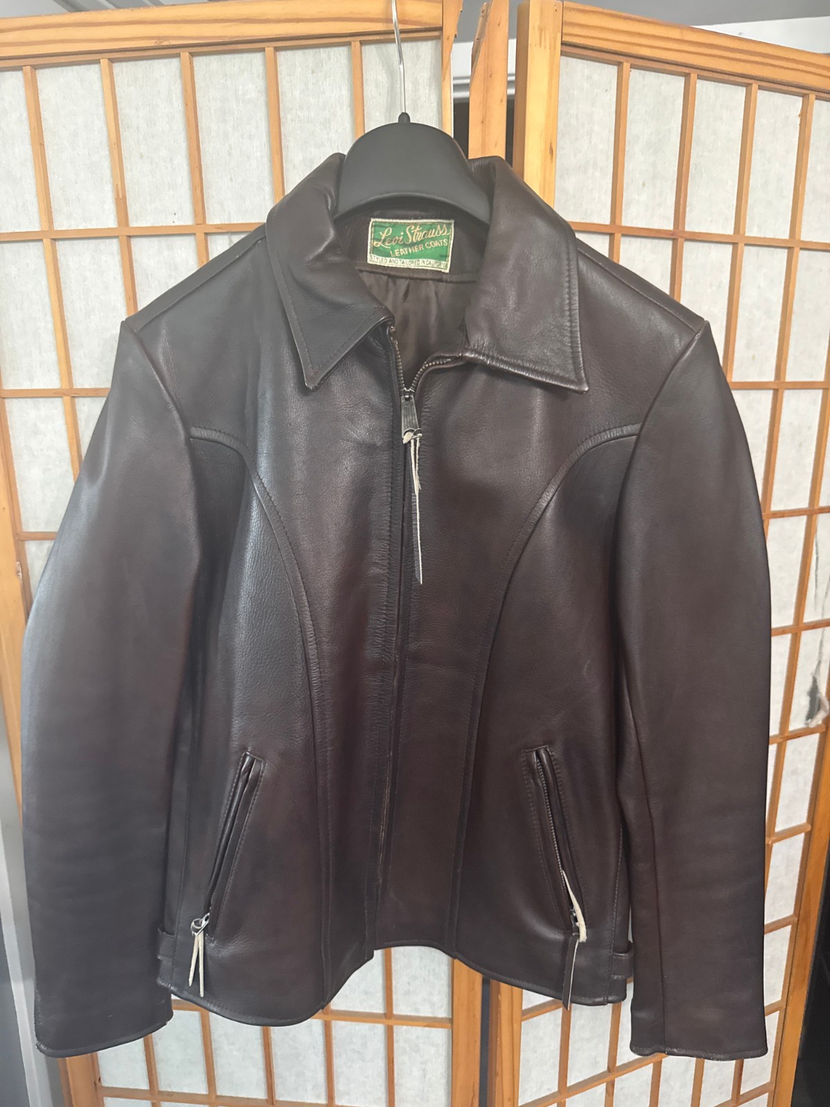 LVC Levi's Vintage Clothing Cowhide Leather Jacket Brown Size L Made in Japan